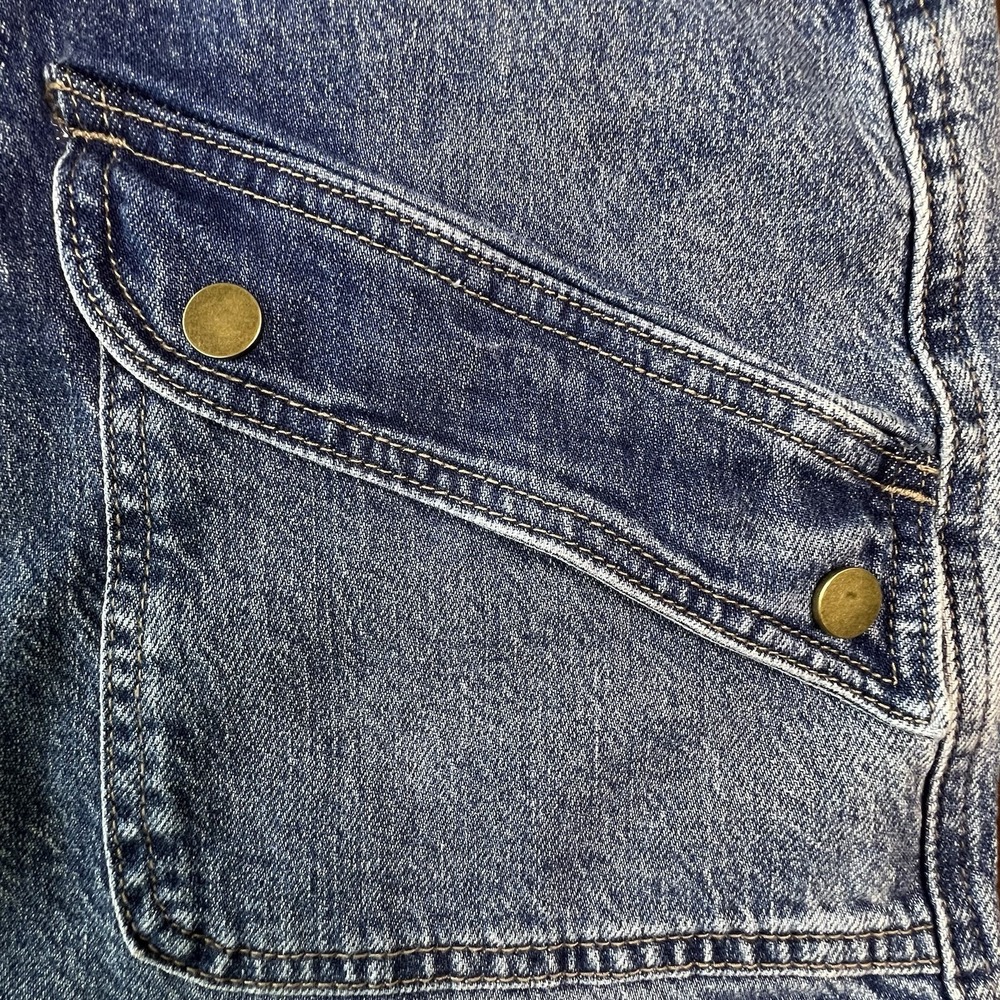 NWT PTCL Ethical Denim Mini Skirt 90's Y2K with Pockets Size 28 Med Wash - Picture 5 of 9